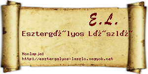 Esztergályos László névjegykártya